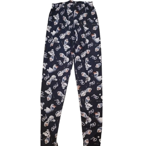 Disney‎ Frozen Women's Snowman Olaf Black Leggings Medium